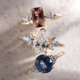 1.81ct Bella Oval Blue Sapphire & Diamond Engagement Ring