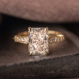2.71ct Victoria Radiant Cut Lab Grown Diamond Engagement Ring