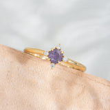 0.40ct Roma Opaque Light Purple Sapphire Compass Diamond Ring