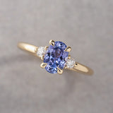 1.41ct Zara Oval Violet Sapphire & Diamond Engagement Ring