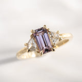 1.45ct Zara Baguette Lilac Sapphire & Diamond Engagement Ring