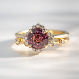 Petite Celestial Bezel Diamond Wedding Band