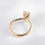 1.24ct Flora Oval Lab Grown Diamond Engagement Ring with Leaf Accents