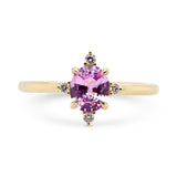 0.84ct Roma Oval Pink Sapphire Compass Diamond Ring