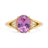 2.49ct Stella Oval Lilac Sapphire & Diamond Ring