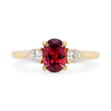 1.21ct Zara Oval Red Sapphire & Diamond Engagement Ring
