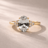 1.81ct Bella Pale Gray Sapphire & Diamond Engagement Ring