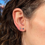Ready To Ship - Sapphire Squiggle Studs