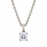 Diamond Solitaire Classic Prong Necklace