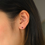 3mm Birthstone Studs - Amethyst