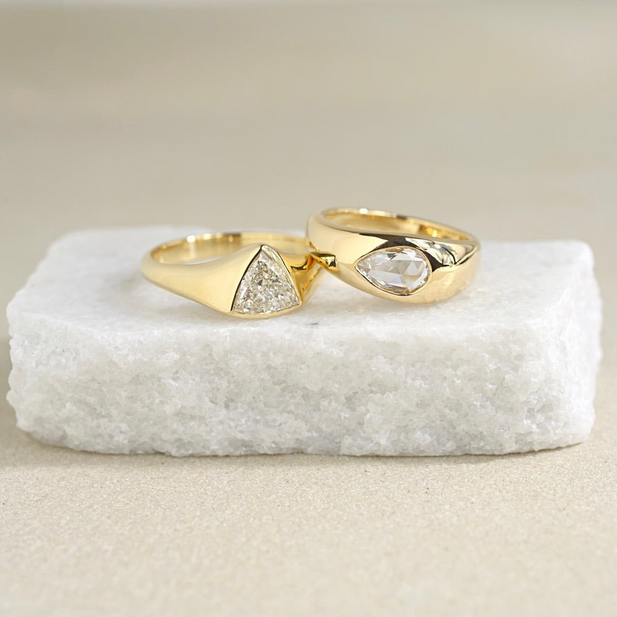 Citrine Ring, Natural Citrine, Citrine Engagement Ring, Yellow Diamond –  Adina Stone Jewelry