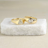 unisex signet bubble ring engagement