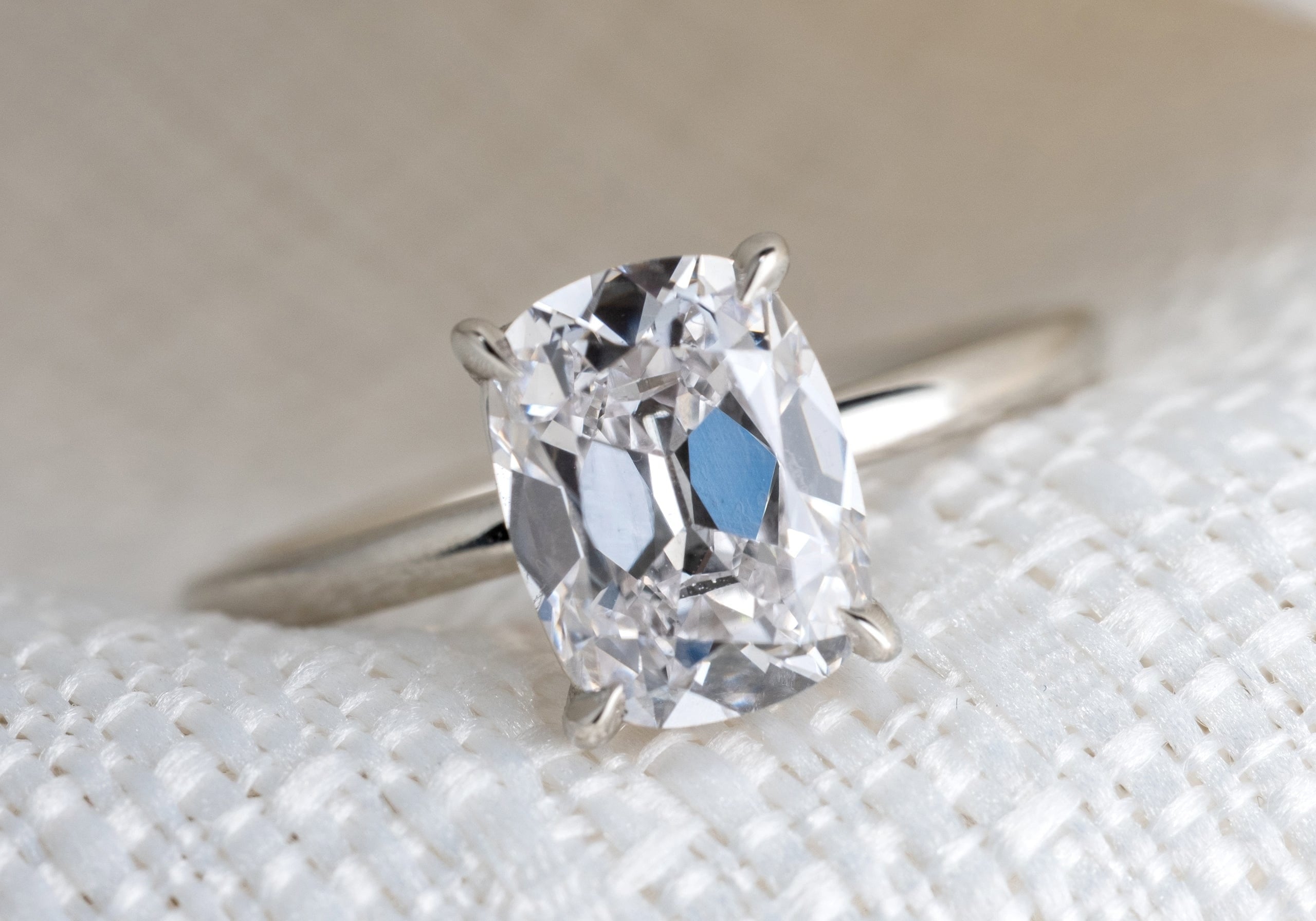 Custom Peach Pear Sapphire and Diamond Engagement Ring