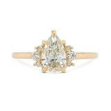 Custom Pear Cut Diamond Cluster Ring