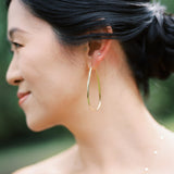 Oval Hoop Earrings - Large
