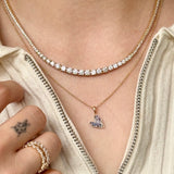 Mini Sapphire Heart Pendant Necklace