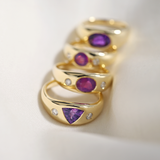 1.20ct Rey Oval Purple Sapphire and Diamond Ring