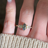 Gray diamond engagement ring