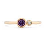 Tanzanite Diamond Kiss Ring
