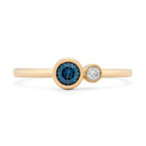 Alexandrite Diamond Kiss Ring