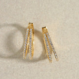 pave earrings split hoops