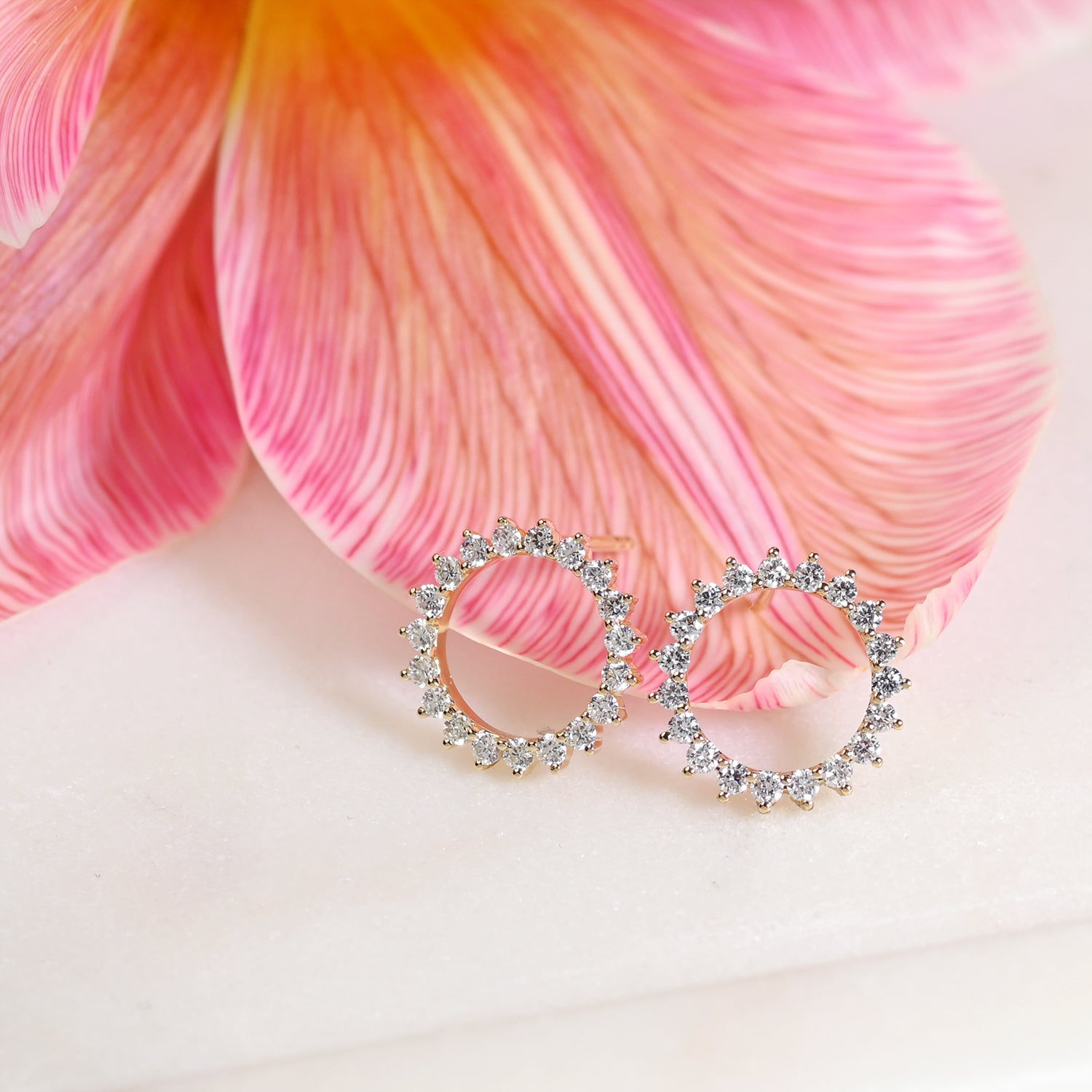 halo diamond earrings mother's day