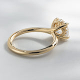 2.05ct Flora Round Lab Grown Diamond Engagement Ring with Leaf Accents