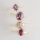 0.79ct Roma Rose Sapphire Compass Diamond Ring
