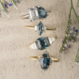 1.35ct Gemma Pear Teal Sapphire & 1.59ct LG Diamond Ring