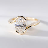 2.03ct Carmen Bypass Oval Lab Grown Diamond Engagement Ring