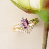 0.79ct Roma Rose Sapphire Compass Diamond Ring
