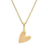 Mini Ruby Heart Pendant Necklace