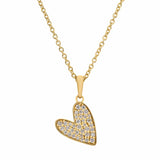 Mini Diamond Heart Pendant Necklace