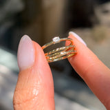 Emerald-Cut Diamond Stacking Ring