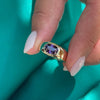 2.10ct Rey Oval Purple Sapphire Engagement Ring
