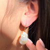 baroque pearl organic earrings