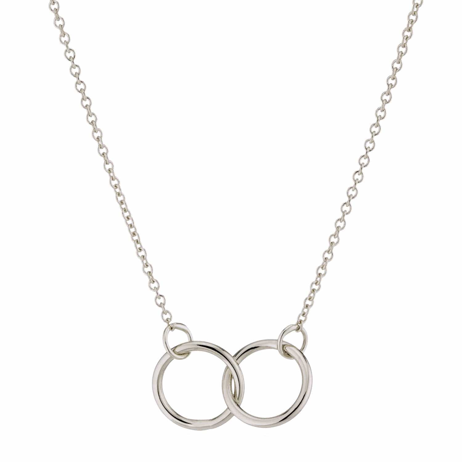 14K Gold Interlocking Rings Necklace Nesting Rings Necklace