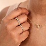Solstice Diamond Wedding Band