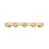 Petite Celestial Bezel Diamond Wedding Band