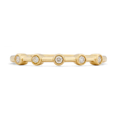 Petite Celestial Bezel Diamond Wedding Band