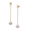 White Space Pearl Swing Earrings