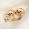 1.20ct Rey Oval Purple Sapphire and Diamond Engagement Ring