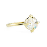 Eva Rose-Cut Round Moissanite Engagement Ring - Size 6.25
