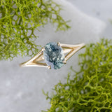 1.22ct Stella Oval Light Blue Sapphire Engagement Ring