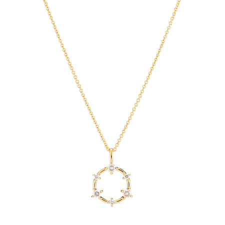 Celestial Diamond Pendant Necklace