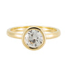 yellow gold solitaire diamond ring