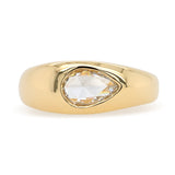 bubble style diamond signet ring