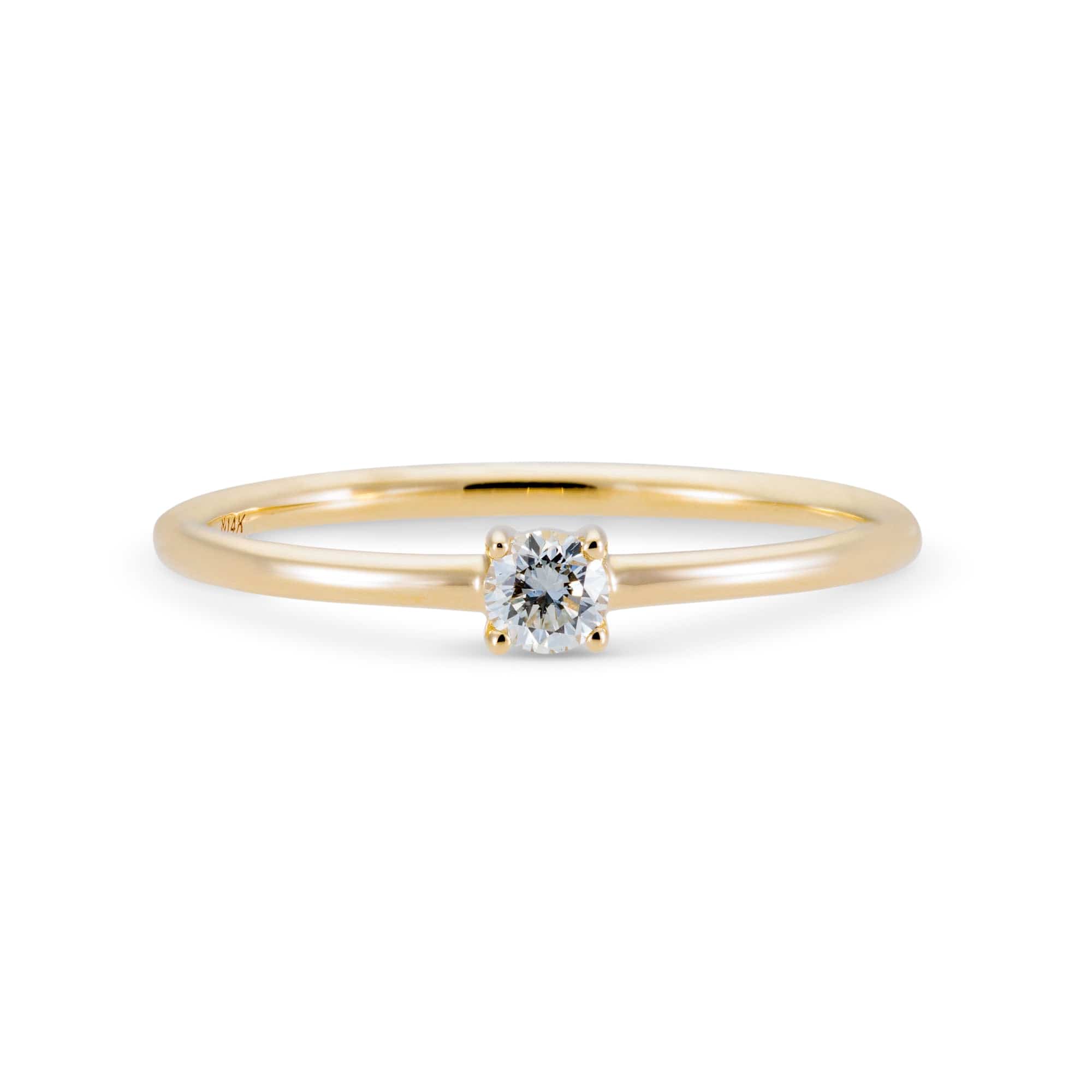 diamond stacking ring 14K gold