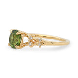 1.51ct Stella Oval Green Sapphire & Diamond Engagement Ring
