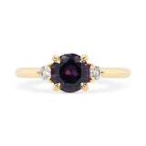 1.16ct Zara Round Plum Sapphire & Diamond Engagement Ring